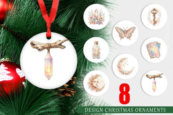 Download Boho Celestial Watercolor Ornament - Boho Collection