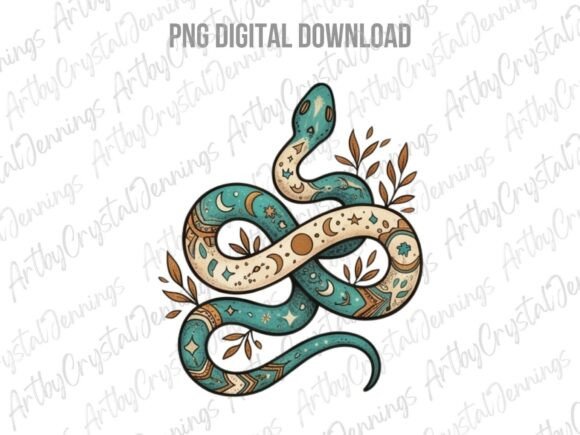 Download Celestial Boho Snake PNG - Boho Collection