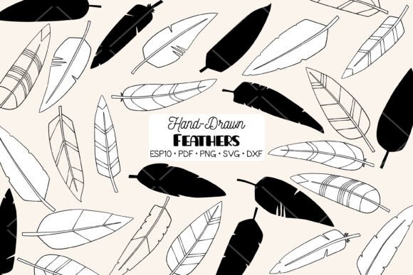Download Hand Drawn Feathers | Bird, Boho, Aztec - Boho Collection