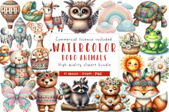Download Boho Baby Clipart Bundle Boho Animals - Boho Collection