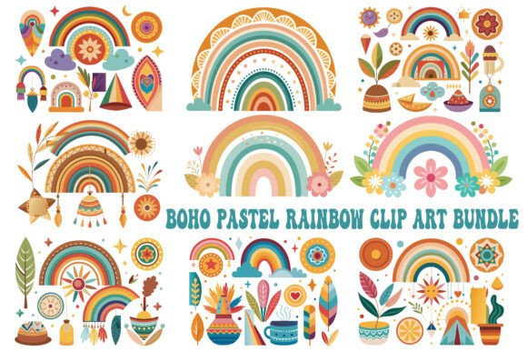 Download Boho Rainbow Design Art Vector - Boho Collection