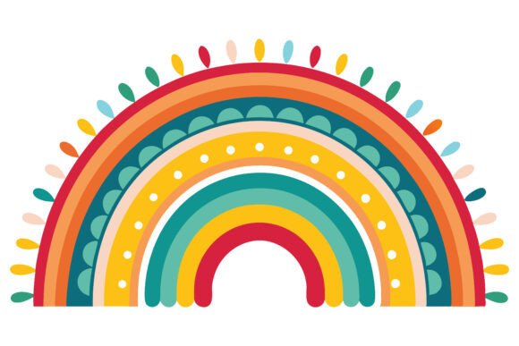 Download **Boho Rainbow Design Art Vector** - Boho Collection