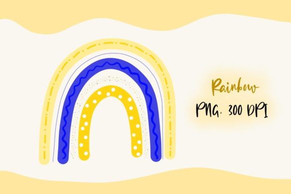 Download Yellow Blue Boho Rainbow PNG Clipart - Boho Collection