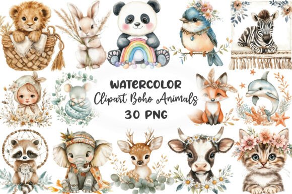 Download Boho Baby Clipart Boho Animals - Boho Collection