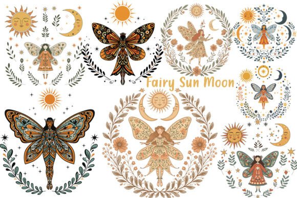 Download Fairy Sun Moon Celestial Boho - Boho Collection