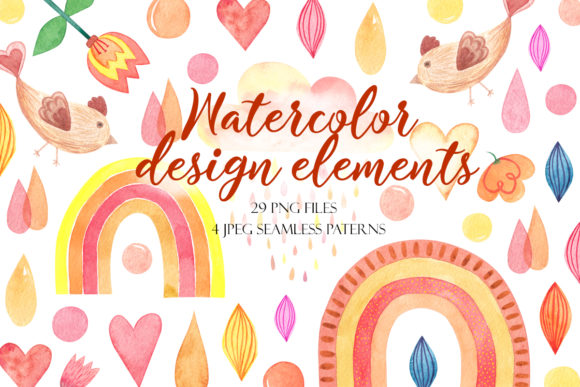 Download Watercolor Boho Elements Abstract Design - Boho Collection