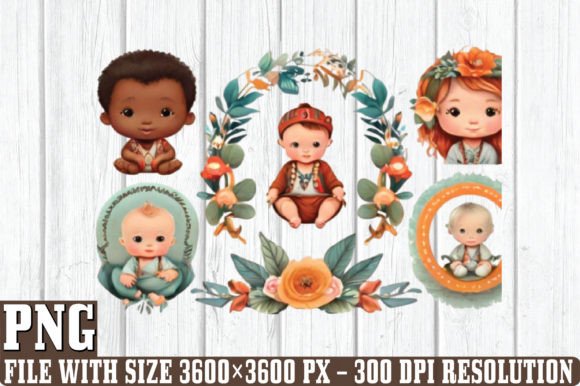 Download Watercolor Boho Baby Clipart - Boho Collection