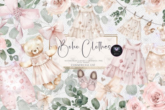 Download Boho Clothes Baby Girl Clipart - Boho Collection