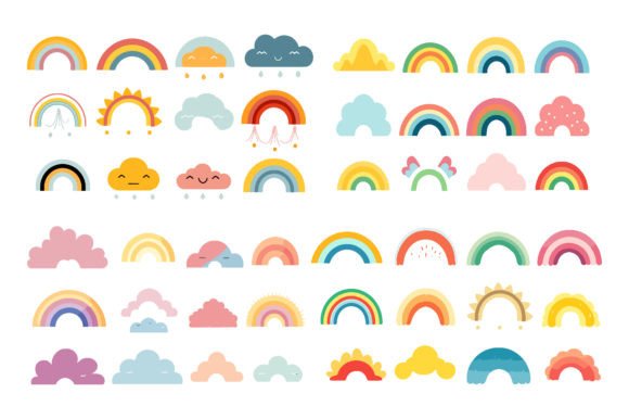 Download Pastel Rainbow Clipart,Boho Rainbow Svg - Boho Collection