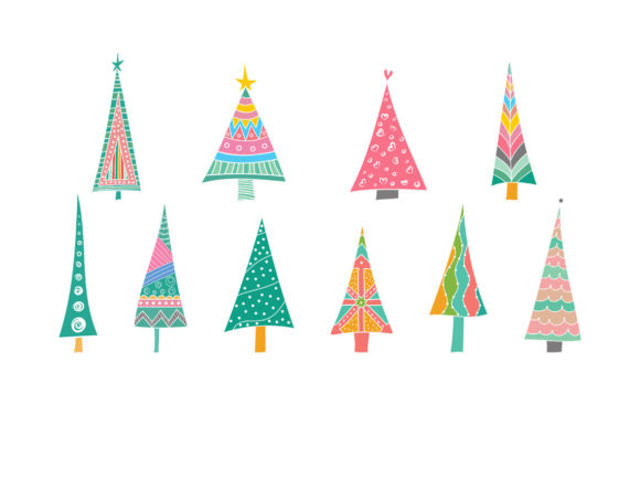 Download Boho Color Christmas Tree Bundle SVG - Boho Collection