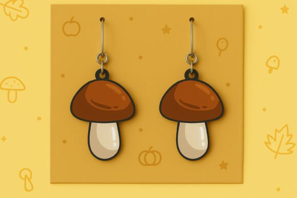 Download Mushroom Earrings SVG - Mushroom Collection