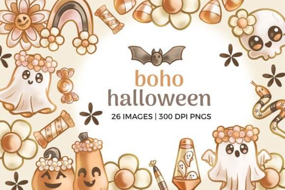 Download Boho Halloween Clipart - Boho Collection