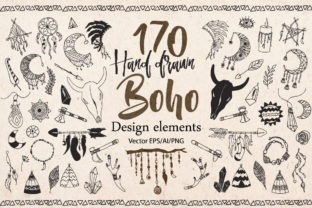 Download Boho Tribal Design Elements Clipart - Boho Collection
