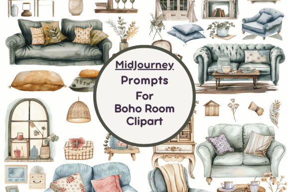 Download Ai Prompt for Boho Home Clipart - Boho Collection