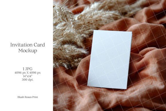 Download Boho 5x7 Invitation Card Mockup Wedding - Boho Collection