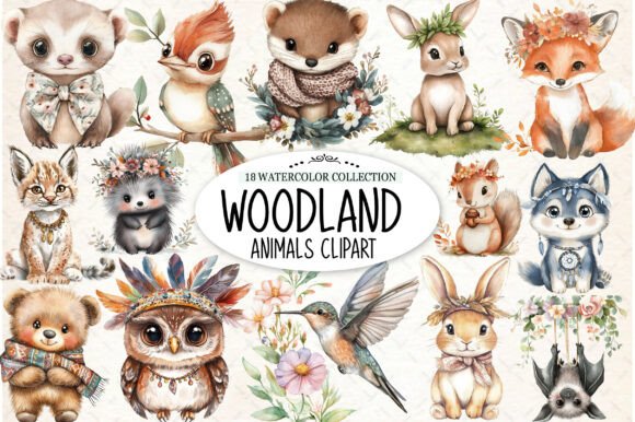 Download Charming Fairy Woodland Animals Clipart - Fairy woodland Collection