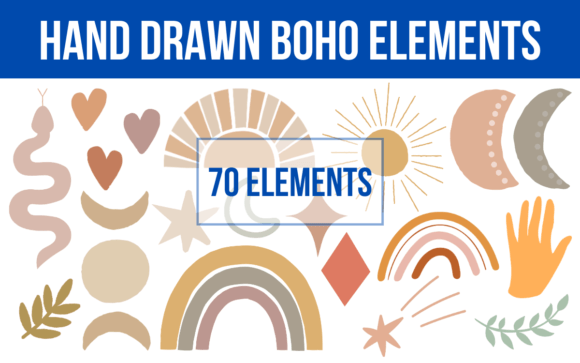 Download Hand Drawn Boho Elements Collection - Boho Collection