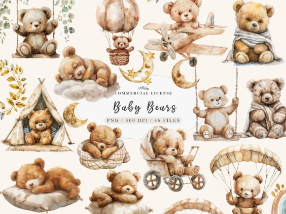 Download Boho Nursery Clipart, Teddy Bear Nursery - Boho Collection