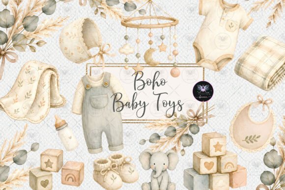 Download Boho Baby Toys Clipart - Boho Collection