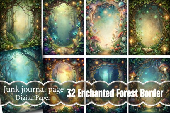 Download Enchanted Forest Border Junk Journal - Premium Resources