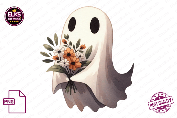 Download Vintage Fall Ghost Clipart, Autumn Boho - Boho Collection