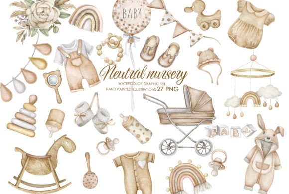 Download Watercolor Boho Nursery Clipart - Boho Collection