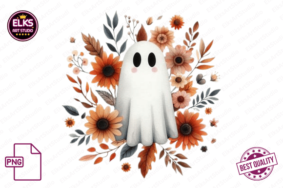 Download Vintage Fall Ghost Clipart, Autumn Boho - Boho Collection