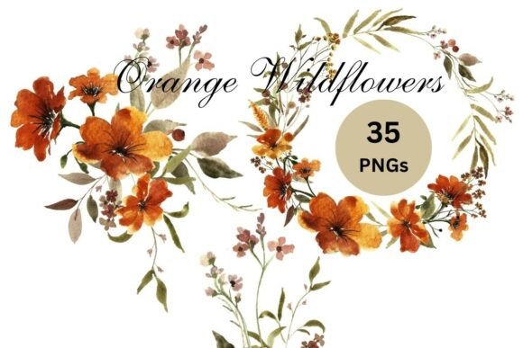Download Watercolor Boho Wildflowers Clipart PNG - Boho Collection