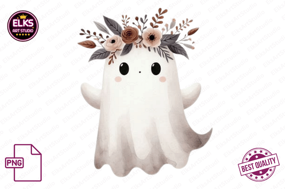 Download Vintage Fall Ghost Clipart, Autumn Boho - Boho Collection