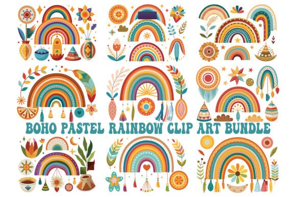 Download Boho Rainbow Design Art Vector - Boho Collection